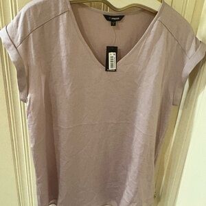 Express Women's Light BeigeShort Sleeve Top